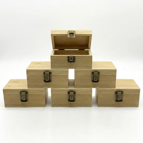 - Wood Keepsake Box With Hinged Lid And Metal Latch - Memory Box For Gift, Storage For Jewely, Tea Or Other Treasures