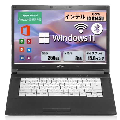 �y�����ςݕi�z�m�[�g�p�\�R�� �x�m�� LIFEBOOK �V���[�Y �C���e�� Core CPU /����������8GB/�����\SSD256GB/15.6�C���`1366x768 /Windows 11��office 2019����/HDMI/WIFI/Bluetoo