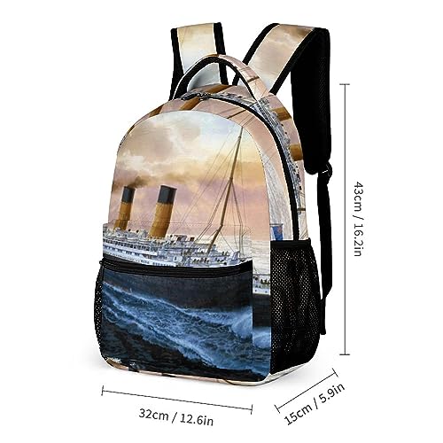 Retro Titanic Famous Old Historic Travel Laptop Backpack Durable Computer Bag Daypack for Men Women2