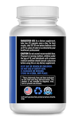 Biodev Sleep Deep- Natural Sleep Aid For Adults- Non Habit Forming- Sleep Supplement Helps You Fall Asleep Faster And Stay Asleep Longer- Wake Refreshed And Rested- 60 Veggie Caps #TOP2