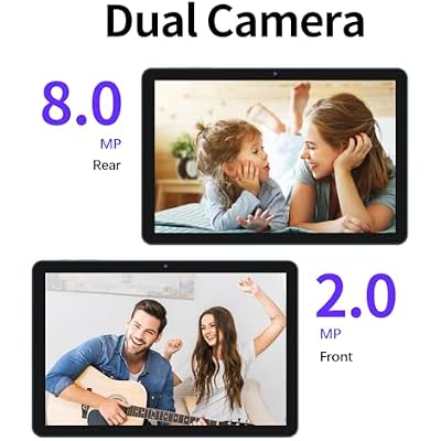 PRITOM 2026 All-new 10'' Tablet Android 15, Octa-Core, WiFi 5Ghz, HD IPS Display, 64GB Tablets with Keyboard, a Customized Case, Charger & Mouse, Bluetooth, Dual Camera, Google Tablet