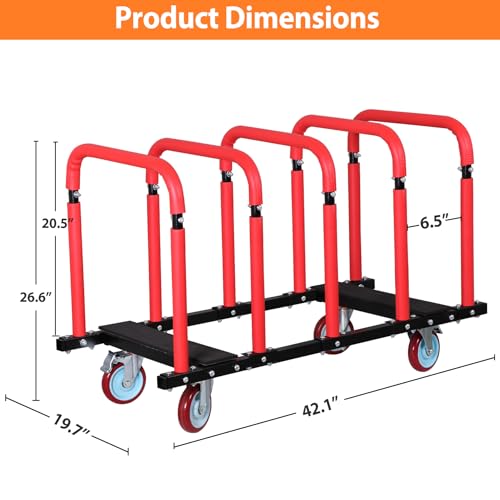 Chintooler Heavy-Duty Door Holder Cart with Sliding Hanger & 5" Wheels, Storage Cart Hanger Rack Fits 2007-2024 Jeep Wrangler JK/JL/Gladiator JT & 2021-2024 Ford Bronco by Chintooler - Image 2