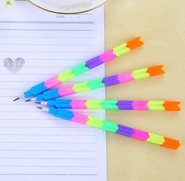 AMANVANI Stack Pencil Design Non-Sharpening Stacking Pencil for Kids Unicorn Pencil Set For Girls Boys School Supplies Return Gifts (pack of 8 piece) (B0BBN3HX5D) Amazon Price History, Amazon Price Tracker
