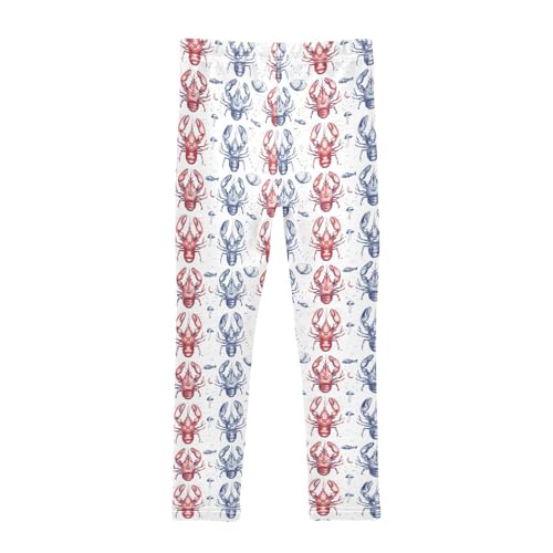 Girls Leggings Lobsters Beach Soft Toddler Leggings for Girls Kids Pants Size 4T-10T2