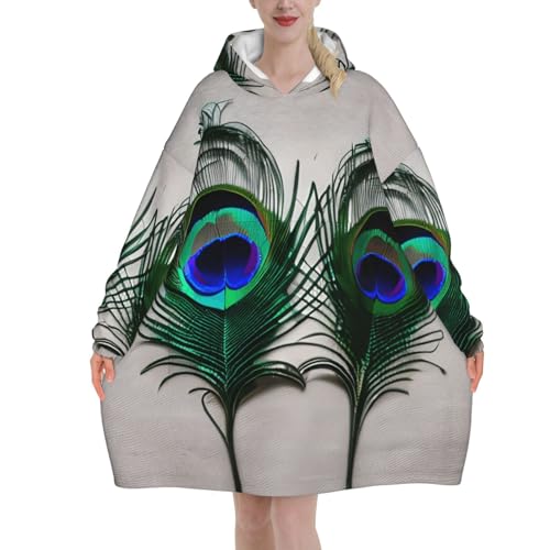 Couverture à capuche surdimensionnée chaude en peluche pour affronter le froid de l'hiver