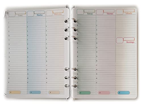 Papel de Recambio A5-52 semanas sin fechas