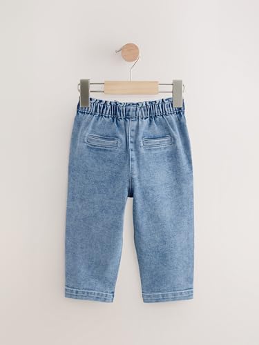 NEXT Mädchen Jeans mit Bindegürtel Light Wash 62-68