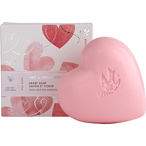 Pre De Provence Heart Shaped Gift Soap, 200 Gram, Tea Rose, (6282) #TOP1