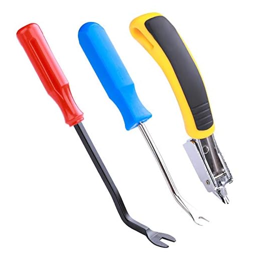 QXUJI 3PCS Upholstery and Construction Staple Remover with Tack Puller Tool, Nail Puller, Carpet Remover, for Removing All Kinds of Staples for Furniture, Floor, Wooden Case, Carton, Photo Frame