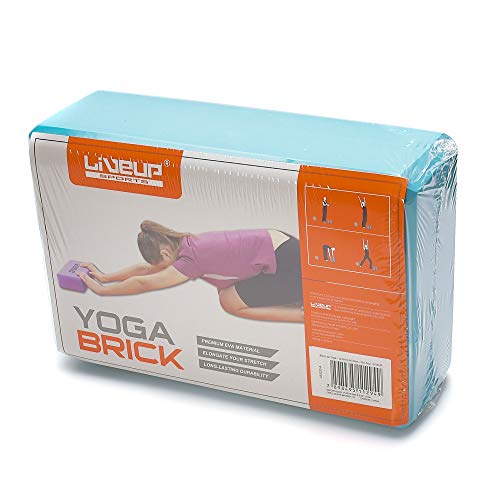 LiveUp Sports, Bloco de Yoga Adulto Unissex, Azul (Blue), 22.8 x 15.2 x 7.6 cm