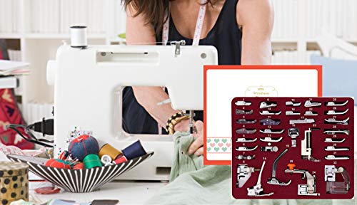 Windman 32Pcs Sewing Machine Presser Feet Set Include Instructions And Deluxe Package For Brother Singer Janome Babylock Low Shank Sewing Machine Use #TOP6