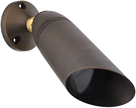 MarsLG BRS1 ETL-Listed Solid Brass Low Voltage Landscape Directional Spot Down Light in Antique Brass Finish and Free MR16 LED Bulb, 36DL01BS