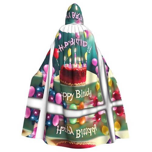 Cape à capuche Happy Birthday adulte pour homme et femme