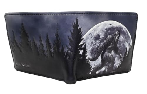 Shag Wear Big Foot Sasquatch Full Moon Wallet for Men Black