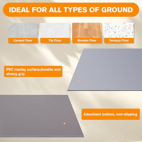 Portable Dance Floor Mat 6' x 4', Marley Floor Practice Pad with Strap for Ballet, Jazz & Home Studio, 5mm Non-Slip PVC Roll-Up Surface for Daily Training,72x47.2in