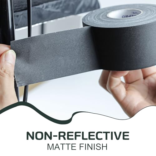 SIKEDEPRO Fita Preta Gaffers, 4 Rolos de Fita Gaff A Granel 2