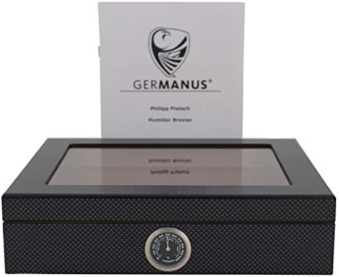 GERMANUS Mensalla humidor na 30 cygar, wygląd włókna węglowego