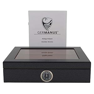 GERMANUS Humidor Mensalla für 30 Zigarren, Carbon