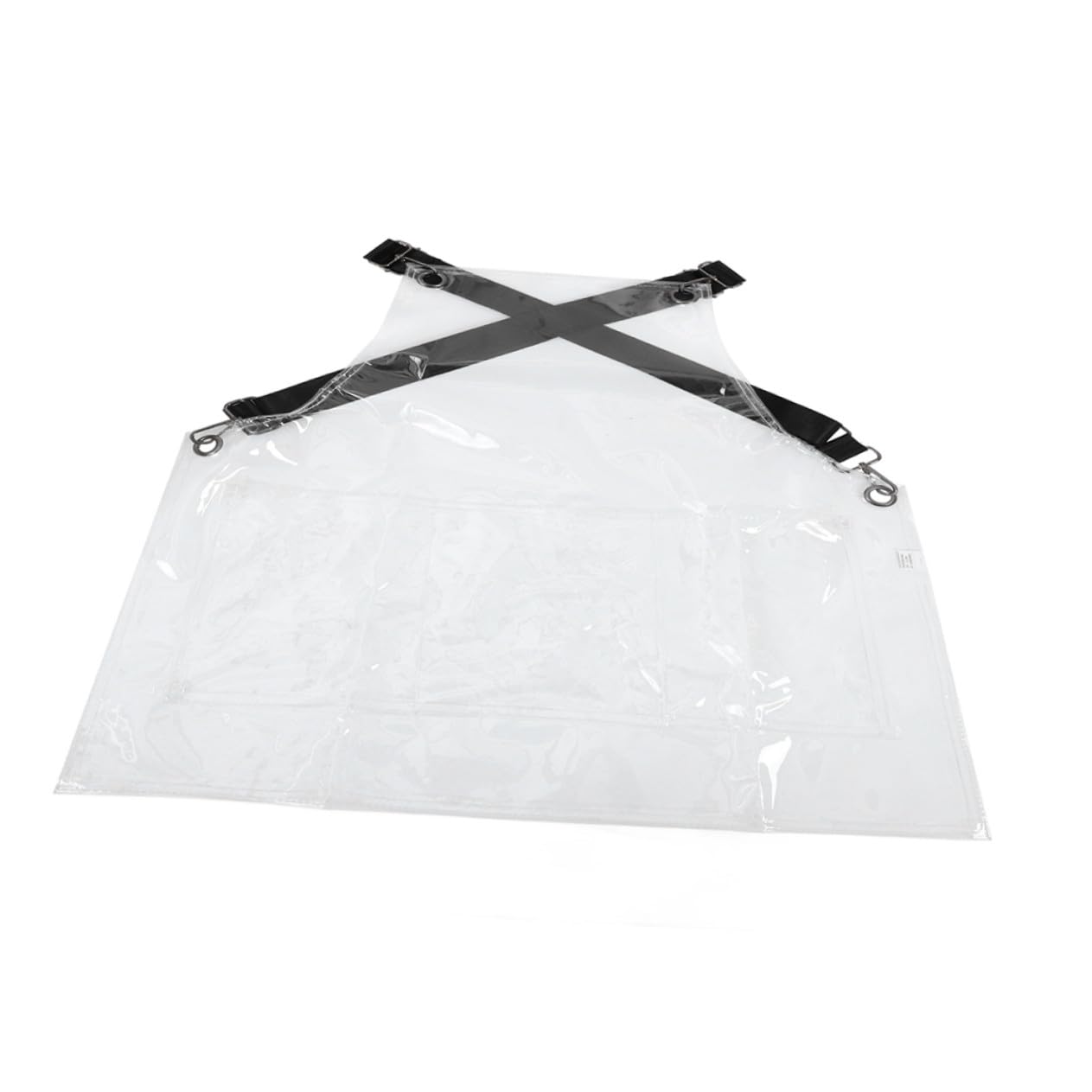 Mikikit Grembiule Trasparente per Parrucchieri da Salone con Tasche Design Ampio in Tpu e Cinturino Collo Regolabile per Uso Domestico e Professionale