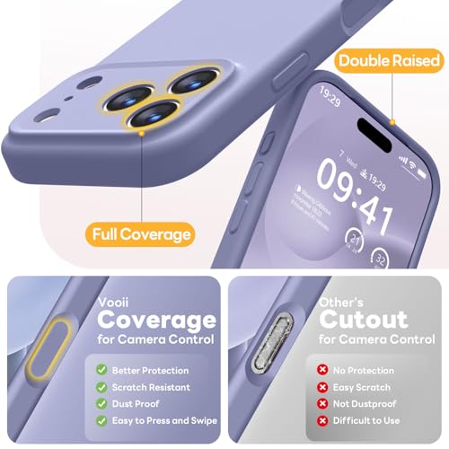 Vooii Magnetic for iPhone 17 Pro Max Case 6.9" Silicone, Lavender Grey by Vooii - Used condition - Image 4