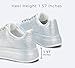 LUCKY STEP Rhinestone Sneakers for Women Platform Sparkly Glitter Bling Tennis Shoes Fashion Bedazzled Wedding Bridal Party Walking Sneakers(Silver Rhinestone,7)