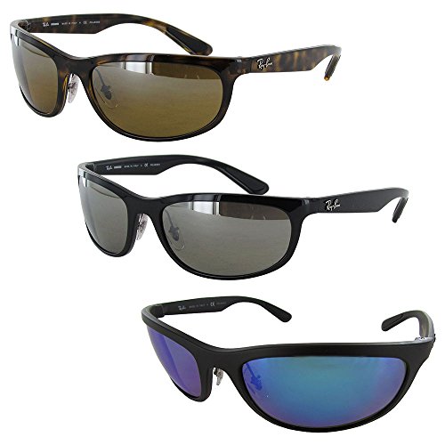 Ray-Ban Men's RB4265 Chromance Mirrored Polarized Rectangular Sunglasses