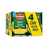 Del Monte Canned Fresh Cut Golden Sweet Whole Kernel Corn, 15.25 Ounce, Pack of 4