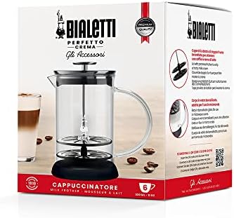 Bialetti Glass Milk Frother, Black
