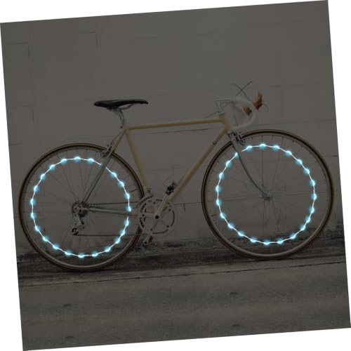 Luz LED para rueda de bicicleta recargable RGB multicolor con cable de acero 5