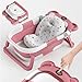 Faltbar Baby Badewanne Mit Rutschfestem Badekissen - Babywanne XXL Mit Baby Badewannensitz & Badethermometer - Von Der Geburt Bis 3 Jahre - Baby Bathtub - Geburtsgeschenke Für Mädchen & Jungen