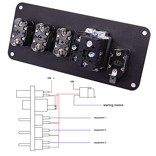Weideer Ignition Switch Panel 12V Racing Car Engine Start Push Button 5 In 1 Led Toggle Switches Panel With Screws Wire Relay K-052 #TOP3