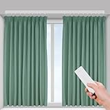 Smart Elektrische Vorhangschiene, Motorisierte Vorhänge Schiene mit App & Fernbedienung, Automatic Curtain Opener mit Timer, WiFi Sprachsteuerung für DIY, Anwenden 2.16-4.2m, Deckenmontage, bis 40kg