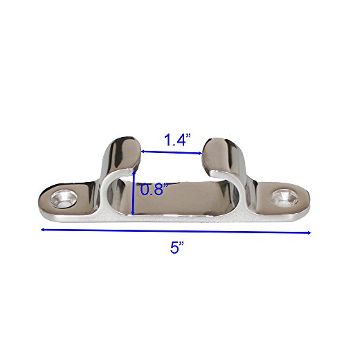 X-Haibei 2 Marine Straight Bow Chock Cleat Line Chock Stainless Steel For Boat 5 Inch Length #TOP1