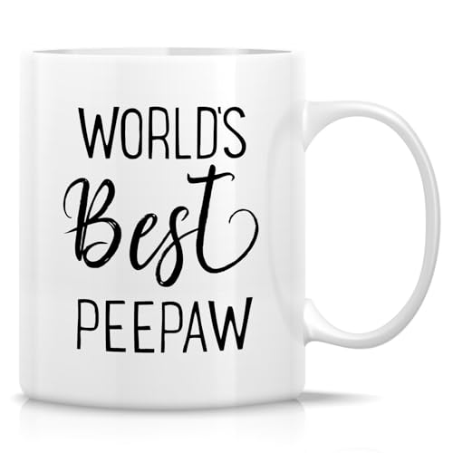 Retreez Funny Best Peepaw Mug - 11 Oz Ceramic Coffee or Tea Cup - Humorous Gift for Grandfather, Grandpa - Appreciation, Thank-You, Birthdays, Holidays, Father's Day Gift For Grandpa, Grandad and Papa