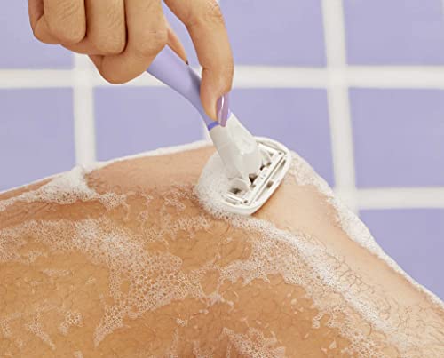 Cekaso Flamingo Razor Women Shave Set With 1 Razor Handle, 2 Five-Blade Cartridges, 1 Foaming Shave Gel (1Oz), Shower Holder (Sage) #TOP6