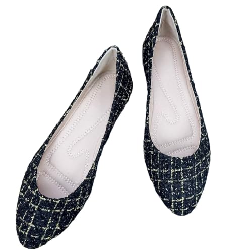 Image of Dear Time Women's Flats Pointed Toe Comfortable Dressy Multicolored Slip On Loafer Flats for Work
