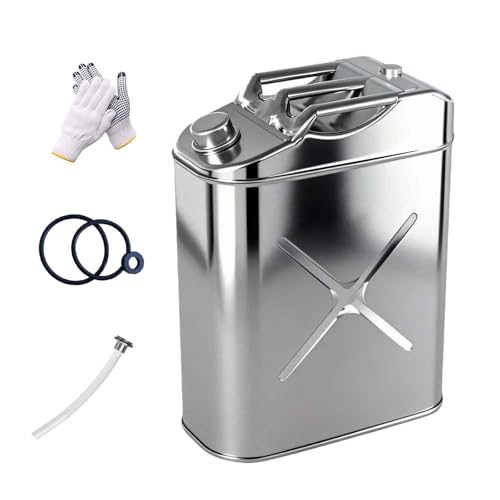5 Gallon 304 Stainless Steel Water Jug - Portable SS Water Storage Container With 0.8mm Thick Wall Storing Or Transporting Water For Emergency Readiness, Camping, Boating, RV cabinet And Outdoor Use