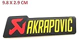  Art Design Pegatina Akrapovic Placa de Adhesivo Aluminio semirrígido para Olla de Escape de Alta Temperatura + 180 ° C Vinilo Laminado Auto Moto Scooter Coche