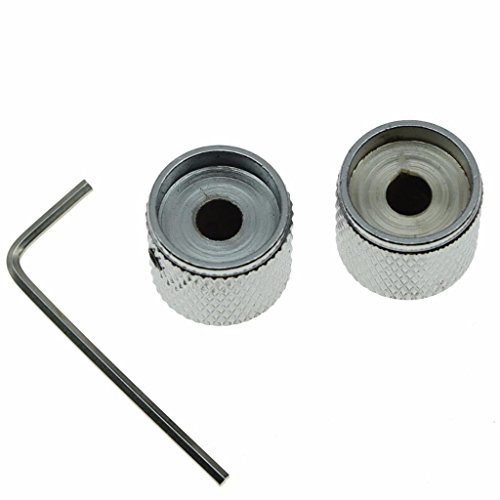 Dopro Set Of 2 Guitar Dome Knobs 20Mm Bass Knobs With Set Screw For Tele Telecaster P Bass Precision Bass Black #TOP3