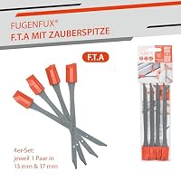 FUGENFUX® F.T.A. Silikon Abzieher und Fugenglätter für Fenster, Türen, Anschlüsse. Für flache, breite Fugen paarweise in Grösse 13 mm und 17mm mit der Revolutionären Zauberspitze – Ansicht 2
