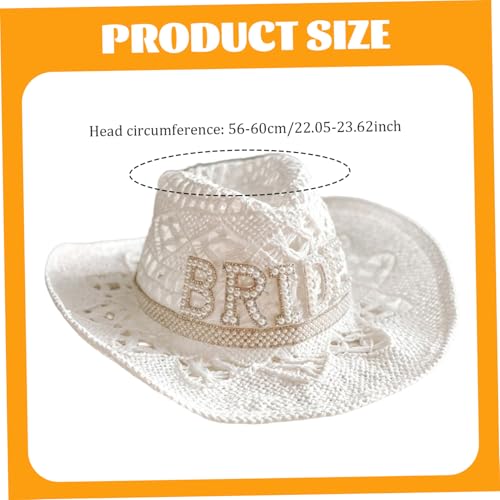 Sombrero de novia vaquero blanco ideal para despedidas, bodas y Halloween 2