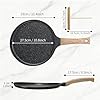 CUKISIKUC No Stick Crepe Pan with Spreader and Spatula, 11 inch Nonstick Granite Coating Dosa Pan, Roti Tawa Comal Para Tortillas Pancake Griddle Pan, Induction Compatible, Black #3