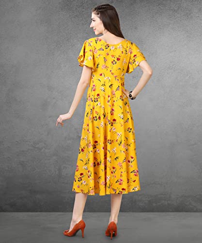 Image of QIQI Women's Crepe A-Line Maxi Casual Dress