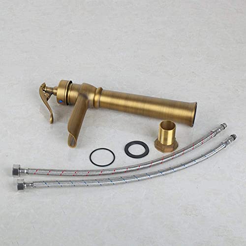 Mitigeur en laiton antique cascade pour lavabo rétro chic - 7