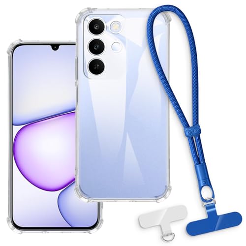 OAGELIM 2-in-1�ی�P�[�X�ƃ��X�g�X�g���b�v OPPO Realme C83 5G �Ƃ̌݊������� ���O���\�ȃ��j���[�h�t���d�b�J�o�[�A����~�ߕ����h�~�O���b�v�n���h�� (�N���A + �u���[)