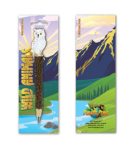 Planet Pens White Owl Novelty Pen - Cute Fun & Unique Kids & Adults Office Supplies Ballpoint Pen, Forest Wild Bird Writing Pen Instrument For Cool Stationery School & Office Desk Decor Accessories - Thumbnail 4