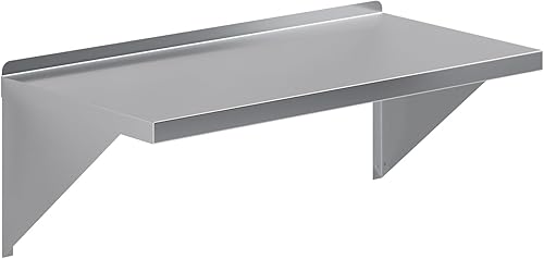 Miniatura 24 de AmGood Estante de pared de acero inoxidable de 14 x 36 pulgadas Estantería de metal para electrodomésticos y equipos Cocina, restaurante