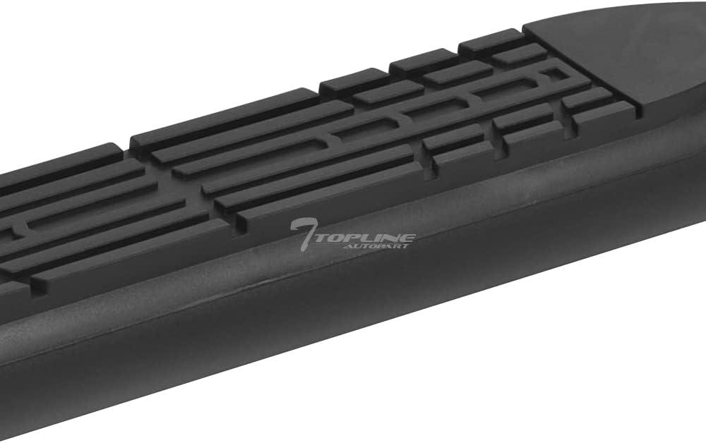 4" Oval Side Step Nerf Bars Super Crew Cab Matte Black Heavy Duty Steel Tubes Rugged Design Compatible with 2009-2014 Ford F150 Super Crew Cab