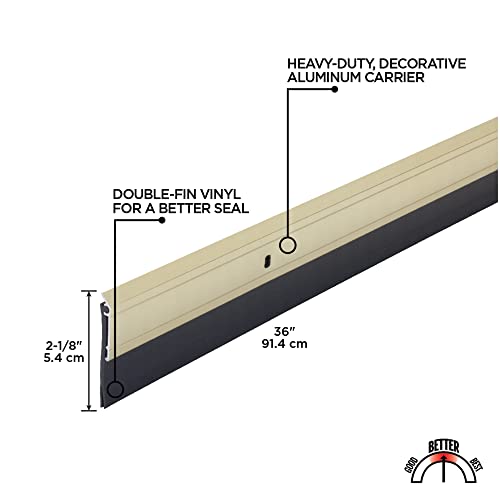 Heavy Duty Door Sweep Exv, 36 Inches, Brite Gold - Md Building Products 05744 #TOP1