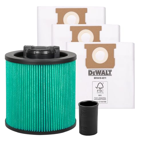 DEWALT Shop Vac HEPA Filter & Bag Kit (3-Pack)